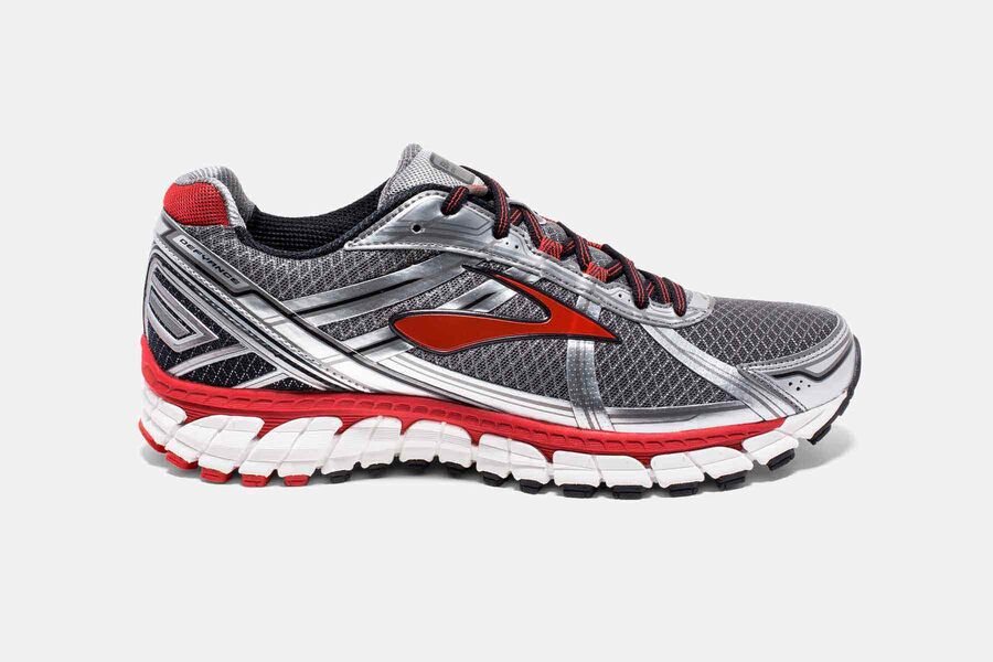 Brooks Defyance 9 Mens Australia - Road Running Shoes - Grey/Red/White (197-RYOHB)